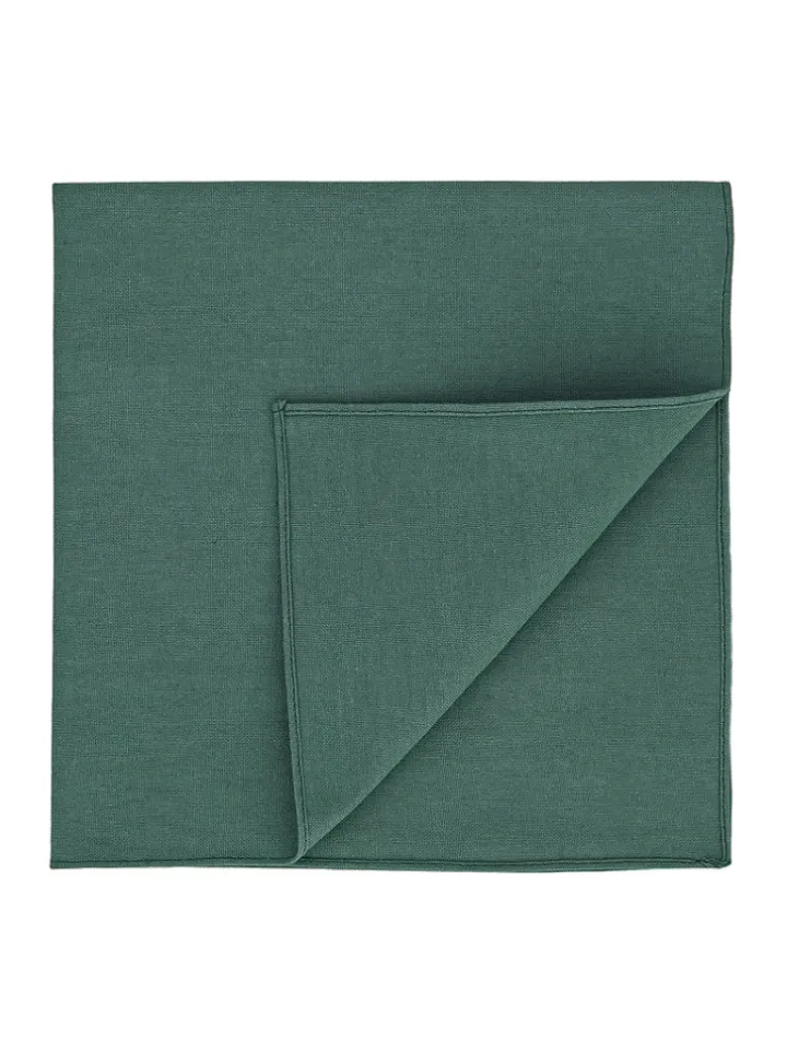 Pochette de costume vert thym en coton Sorrente