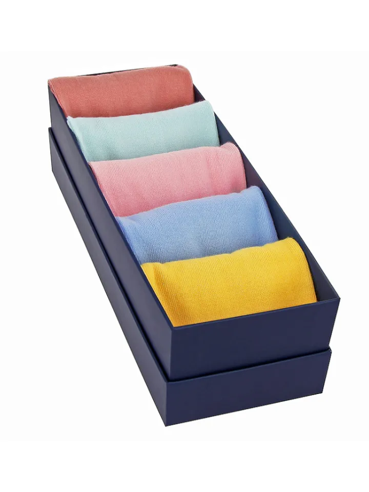 Semainier chaussettes coton bio - couleurs pastel