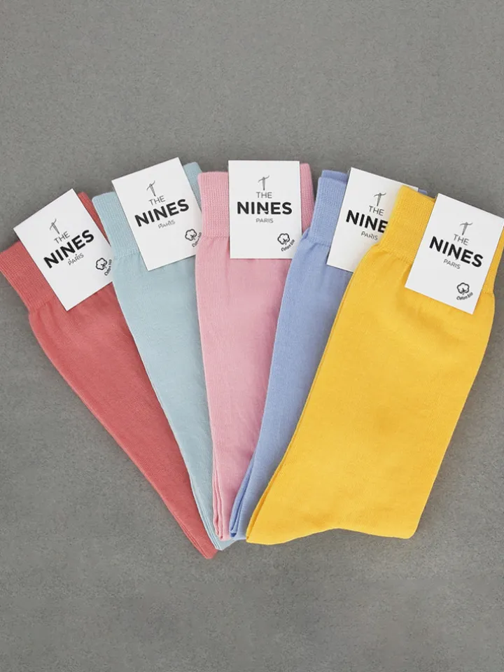 Semainier chaussettes coton bio - couleurs pastel