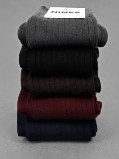 Semainier de 5 paires de chaussettes en laine vierge