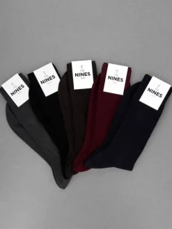 Semainier de 5 paires de chaussettes en laine vierge