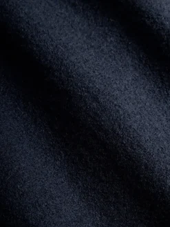 Surchemise en laine bouillie bleu marine