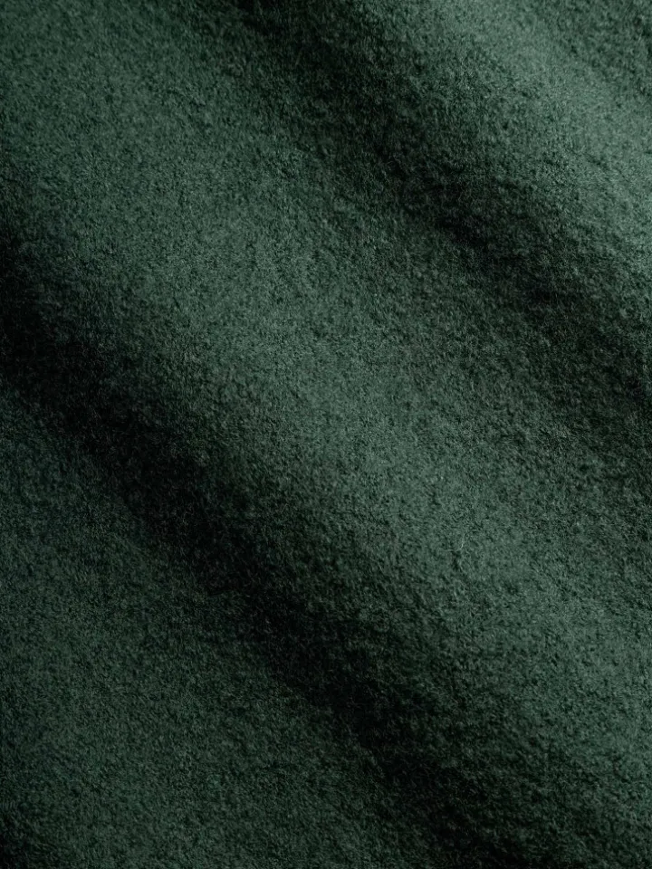 Surchemise en laine bouillie verte