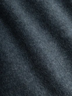 Surchemise en laine mélangée bleu marine