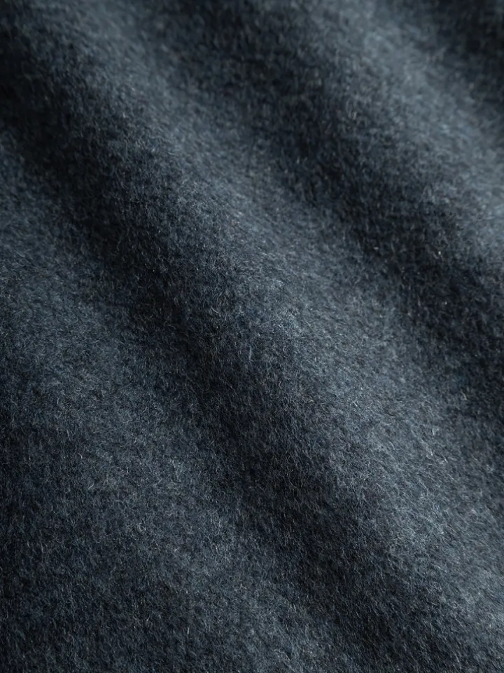 Surchemise en laine mélangée bleu marine