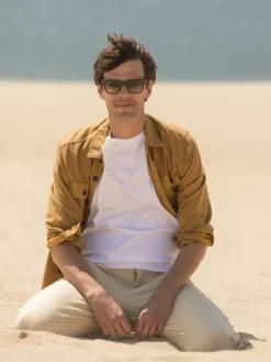 Surchemise lin coton camel