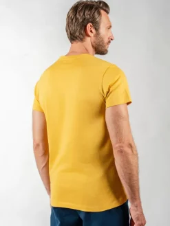 T-shirt en lin et coton bio jaune