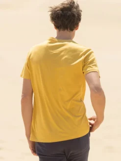 T-shirt en lin et coton bio jaune