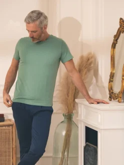 T-shirt technique vert eucalyptus