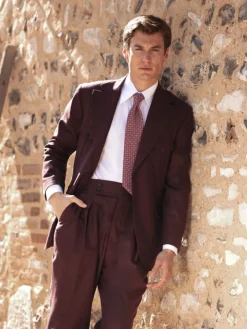 Veste saharienne en flanelle bordeaux Litha